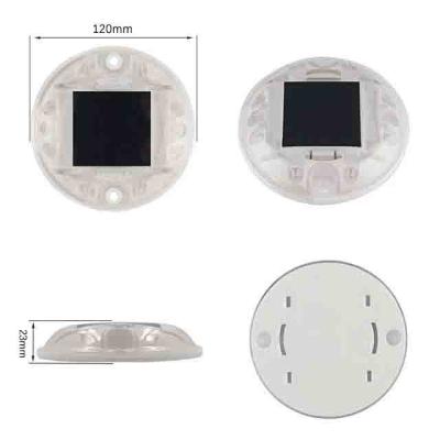 China High Brightness PC Round Shape Solar Pavement Marker Light IP68 Plastic Cat Eye for sale