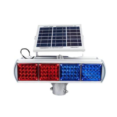 China Traffic Warning Light Solar Powered Portable Red Blue Solar Strobe Light for sale