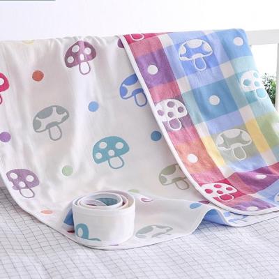 China High Quality 100% Cotton Fabric Shrink-Resistant 6 or 4 Layers Six Layers Baby Quilt Cloth Baby Blanket Gauze Fabric for sale