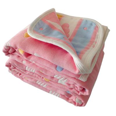 China High quality 100% cotton fabric Shrink-resistant baby gauze fabric 6 or 4 layers six layers baby quilt fabric baby blanket for sale