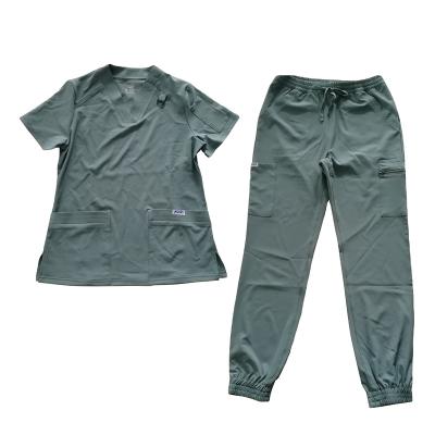 China wholesale unisex 100%polyester stain unisex breathable hospital nurses quick dry medical suits sets clothes uniform scrubs for sale