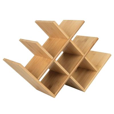 China Sustainable Countertop Bamboo Wine Rack for sale