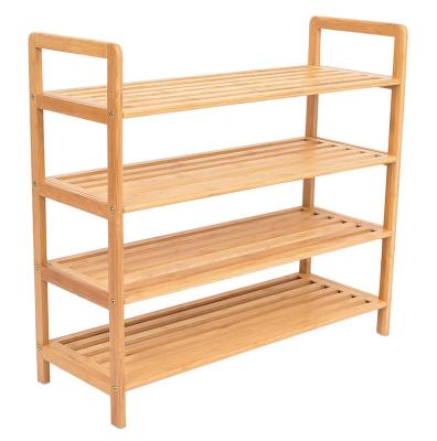 China Modern Assemble Modern Bamboo Shoe Storage Rack Bench Living Room Furniture Shoe Rack for sale