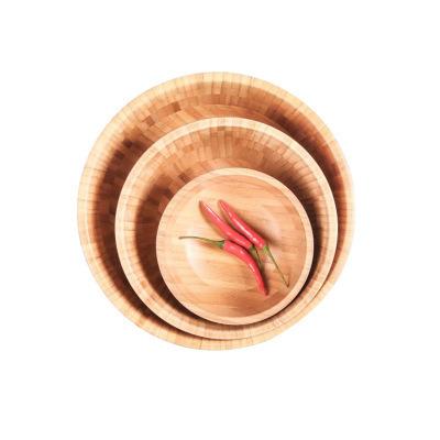 China Sustainable bamboo bowl set for salad and fruit for sale