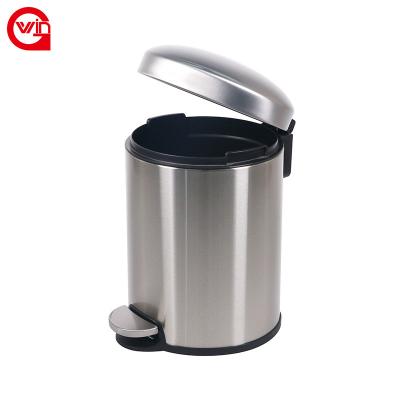 China Stainless Steel Hospital Toilet Mini Kitchen Food Waste Clear Waste Cover Sustainable Nordic Modern Industrial Bin for sale