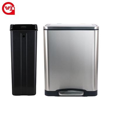 China Sustainable Hotel Lobby Steel Kitchenware Waste Recycle Compost Recycling Bin for sale