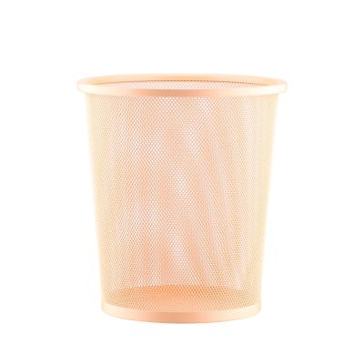 China Indoor Office Stored Mesh Wastebasket Round Paper Places Basket for sale