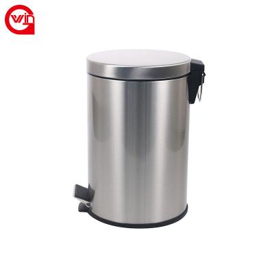 China 5 Liter Waste Paper Bin Matt Household Kitchen Stainless Steel Sustainable Bin for sale