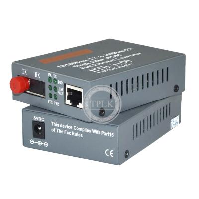 China FTTH Network HTB-1100S Media Converter 10/100Mbps RJ45 Single Mode Duplex Fiber FC Port Optical Converter 25KM for sale