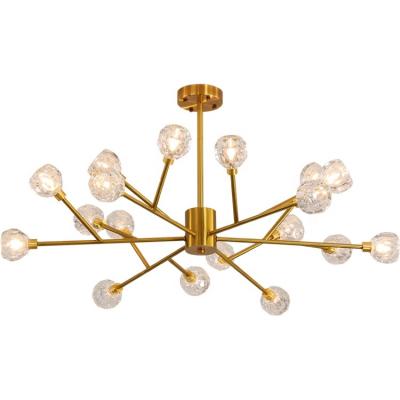 China China factory wholesale modern living room lead glass chandeliers and lamps pendant lighting for sale