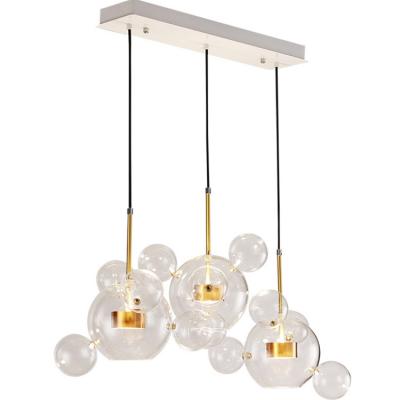 China Contemporary Hot Sales Mickey Glass Bubble LED Chandelier Lighting Art Design Indoor Pendant Light for sale