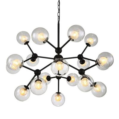 China Scandinavian Style Lighting Designer Pendant Lamp Modern Bubble Pendant Glass Chandelier for sale