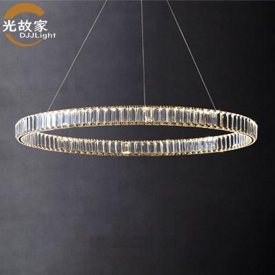 China 1-Ring/2-Ring/3-Ring Mirror Chrome Color LED Modern Fancy Chandeliers GJJLight Crystal Chandelier Lighting Circle Ring for sale