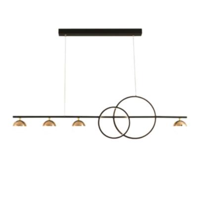 China Nordic modern kitchen bar decor dinning room pendant light indoor home black and gold hanging light for sale