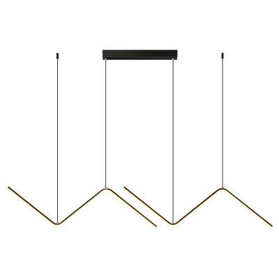 China Minimalist Minimalist Design Wave Lighting Chandelier LED Kitchen Creative Bar Hanging Lamp For Home Decor for sale