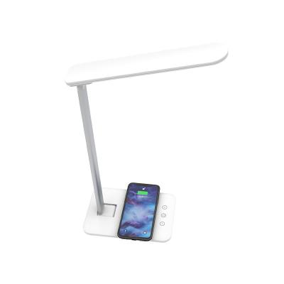 China Modern Wireless Desk Lamp Stepless Touch Control Dimming Cell Phone Table Lamp USB Study Desk Fill Light for sale