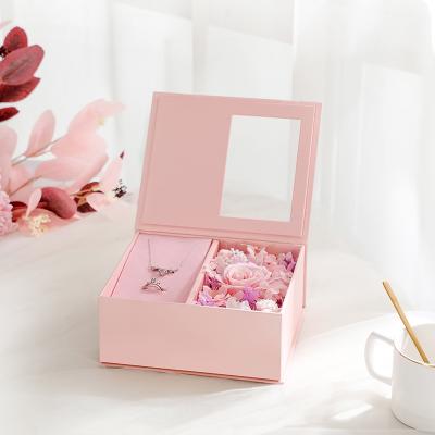 China Custom Logo Square Cardboard Cosmetics Bridesmaid Gift Box Recyclable for sale