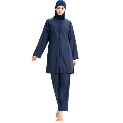 China Breathable Fast Shipping Custom Three Piece Swimwear Hijab 4xl Plus Size Long Sleeve Kaftan Beach Wear Muslim Swimwear Burkinis for sale