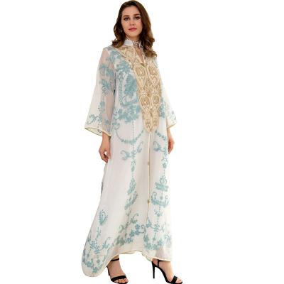 China Fast Delivery Polyester GANE S-2XL Luxury Middle East Muslim Women's Dubai Dress Arabic Evening Dress Eid al Fitr Robe for sale