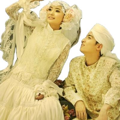 China Fast Delivery OEM/ODM Custom Logo White Muslim Wedding Dresses from Anti-wrinkle GANE in Turkey for sale