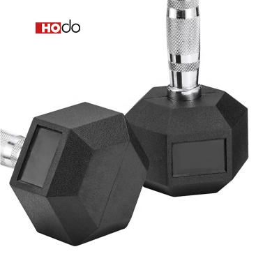 China 2022 China Factory Supply Rubber Covered Dumbbell Rubber Coated Dumbbell Hex Dumbbells Set Rubber Dumbbell for sale