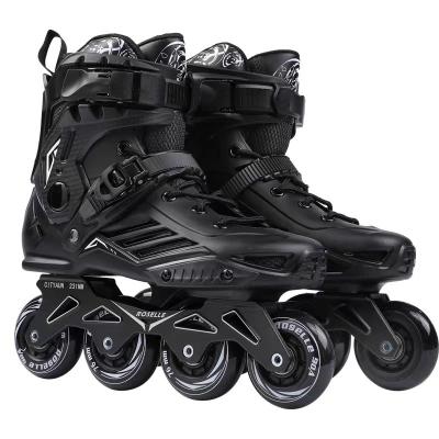 China Wholesale New Design PU Outdoor Game Adjustable Roller Skate Inline Skate Rollers Custom Black for sale