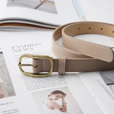 China European-style temperament factory direct and American retro ladies belt casual style oval buckle belt for sale