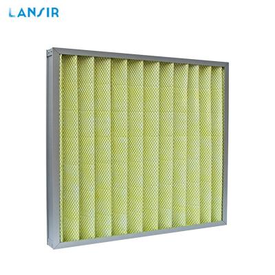 China Factory Wholesale Lansir OEM Pleated Panel Filter F5 F6 F7 F8 F9 Medium Efficiency Air Filter for sale