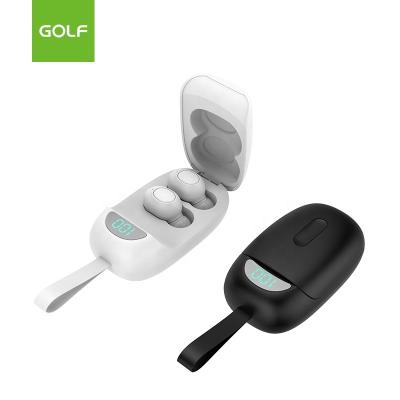 China In-Ear GOLF Customized Earbud True Wireless Portable Wholesale Price In Ear LCD Display Comfortable Wireless Earphone With Charging Box for sale