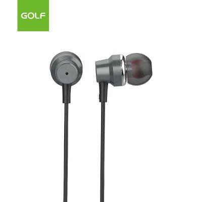 China In-Ear GOLF Logo Factory Price Custom Metal Bass Headphone Original Stereo Earphone Wired Earphone 3.5MM Desih=gn With Mic for sale