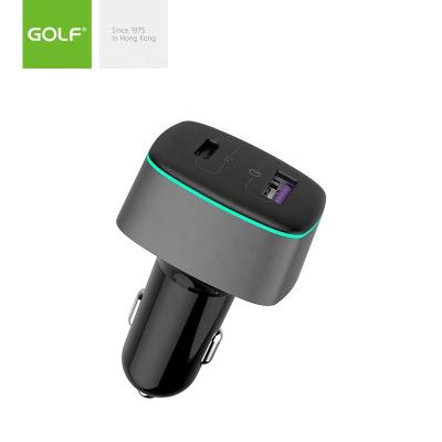 China OEM QC3.0 Aluminum Alloy Car Temperature Control Palladium 100W USB 22.5W Charging Type C OEM Ring LED Light Indicator Car Chargers Fast Chargers for sale