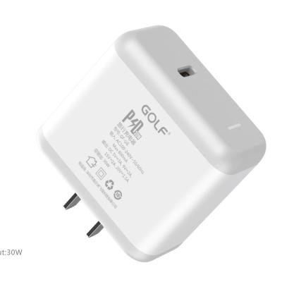 China Mobile Phone PD 30W USB-C Travel Wall Charger Fast Charging Adapter for Mobile Tablet/Laptop for sale