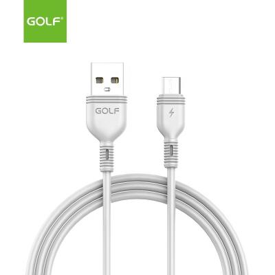 China Cell Phone Types GOLF Micro USB Cable Factory Wholesale Price Portable Material PVC 2A 1M Round USB Data Charger Portable Fast Charging Cable for sale