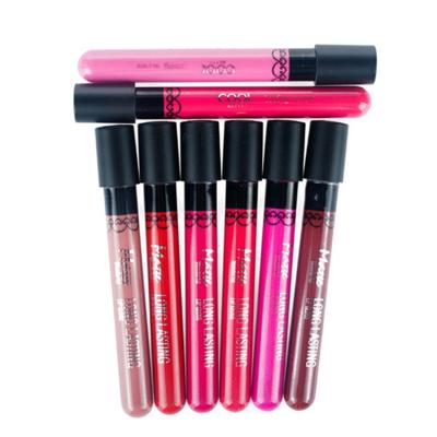 China Waterproof Pigment Dark Color Lip Gloss Tube With Applicator for sale