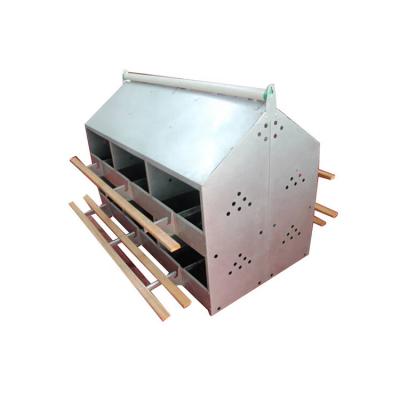 China Manual place chicken nest box egg collection equipments install easily/saving for poultry farms egg collection box duck rearing nest box for sale