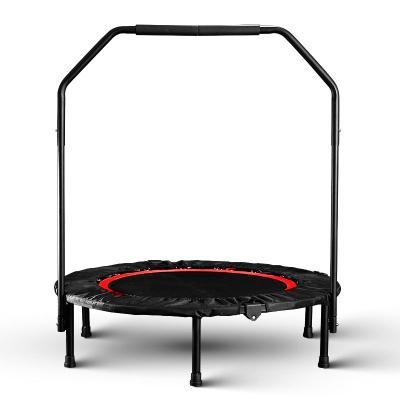 China Multifunctional Jumping Elasticity Mini Fold Outdoor Fitness Steel+bungee cord+pp Mat Trampoline for sale