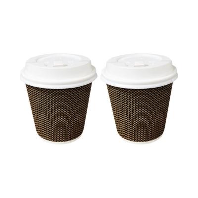 China Disposable Customized Logo Paper Cups Double Wall Paper Coffee Cups Disposable Cups for sale