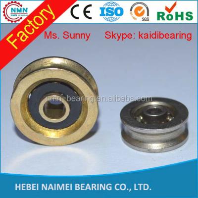 China Type Groove Track Roller Guide Pulley Carbon Steel U Bearing for sale