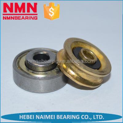 China Carbon Steel Mini Non Standard Ball Bearing Extended Inner Ring, U Spline V Spline Guide Pulley for sale