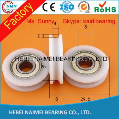 China PP factory directly sell out! ! ! 608zz Ball Bearing U Groove Plastic Pulley for sale