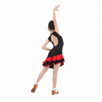 China tutu & Skirts Kids Girls Two-Layers Contrast Color Shorts Latin Dance Skirt for sale