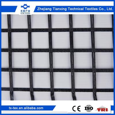 China Kintting Reinforcement Polyester PVC Geogrid PVC-D- D60/20 for sale