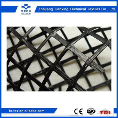 China Polyester Manufacturer Polyester Coating Warp-knitted PVC geogrid for sale