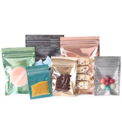 China Small Window Aluminum Foil Clear Moisture Proof Smell Proof Loose Pill Sample Jewelry Earring Ziplock Bag for sale