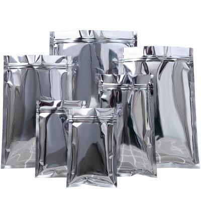 China Blingbling Moisture Proof Aluminum Foil Matte Vacuum Ziplock Packaging Bag With Flat Bottom for sale