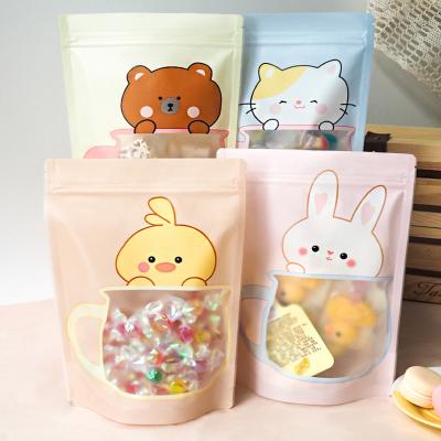 China Cartoon Small Moisture-proof Sample Snack Delicacy Zipper Lock Bags Candy Cake Cookies Macarons Package for sale