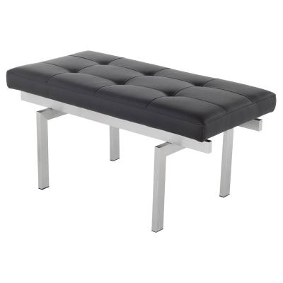 China PU Leather Bench (Height) Adjustable Modern Stainless Steel Frame Suitable For Living Room /sofa Stool for sale