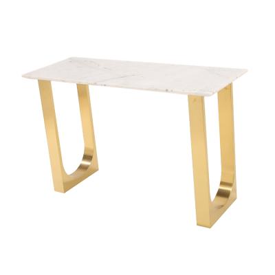 China Stainless Steel Square Base CONSOLE TABLE Quality Choice Marble Table Luxury Marble Console Table for sale