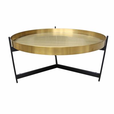 China 2020 KD Base Structure New Design Best Selling Modern Stainless Steel Metal Coffee Table for sale