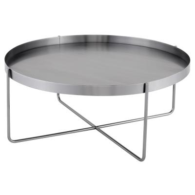 China Coffee table fashion design best selling modern round stainless steel metal coffee table for sale